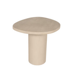 Elegante ovale bijzettafel van licht essenhout, modern design, natuurlijke afwerking, perfect voor woonkamer of slaapkamer.