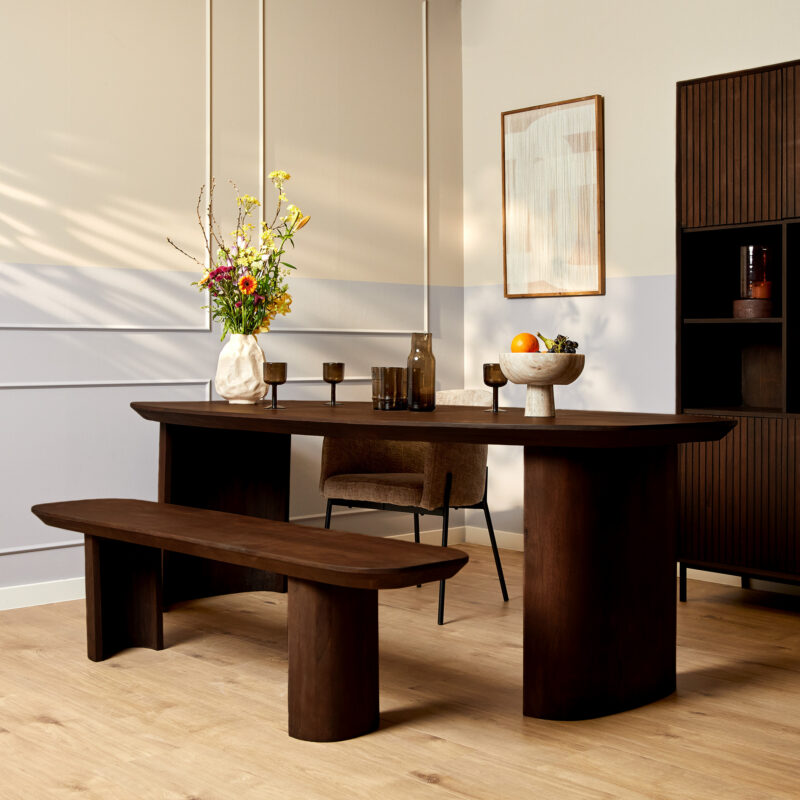 Eetkamerbank Maré Brown | 280 cm