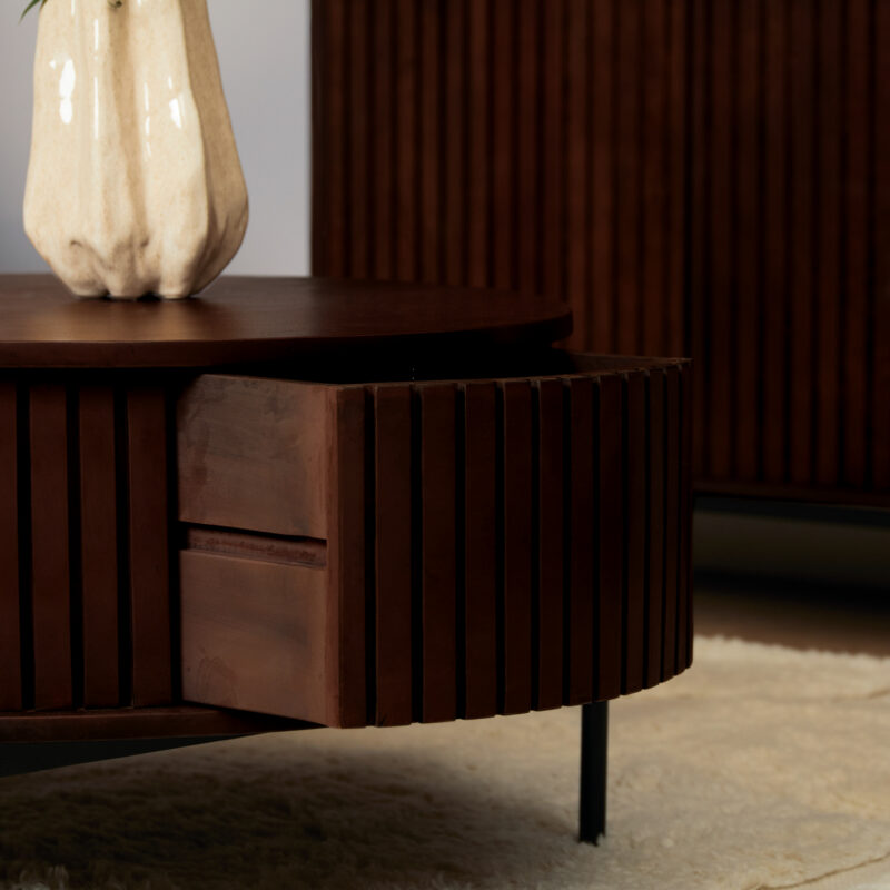 Salontafel Madison Brown | 80 cm | Rond