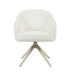 Eetkamerstoel Bella | Off White | Poot Sand | Met armleuning