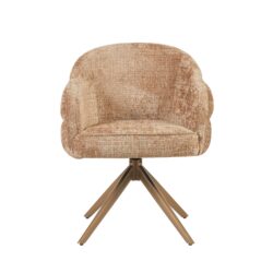 Eetkamerstoel Bella | Cinnamon | Poot Bronze | Met armleuning