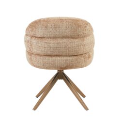 Eetkamerstoel Bella | Cinnamon | Poot Bronze | Met armleuning