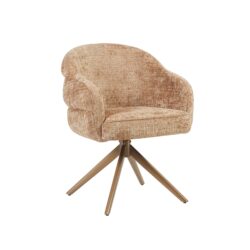 Eetkamerstoel Bella | Cinnamon | Poot Bronze | Met armleuning