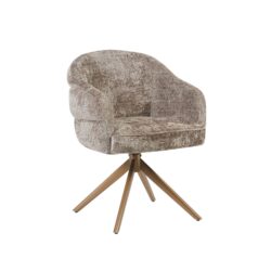 Eetkamerstoel Bella | Clay | Poot Bronze | Met armleuning