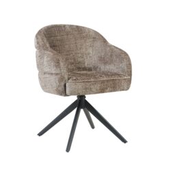 Eetkamerstoel Bella | Clay | Poot Black | Met armleuning