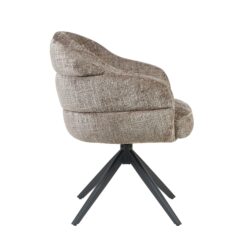 Eetkamerstoel Bella | Clay | Poot Black | Met armleuning