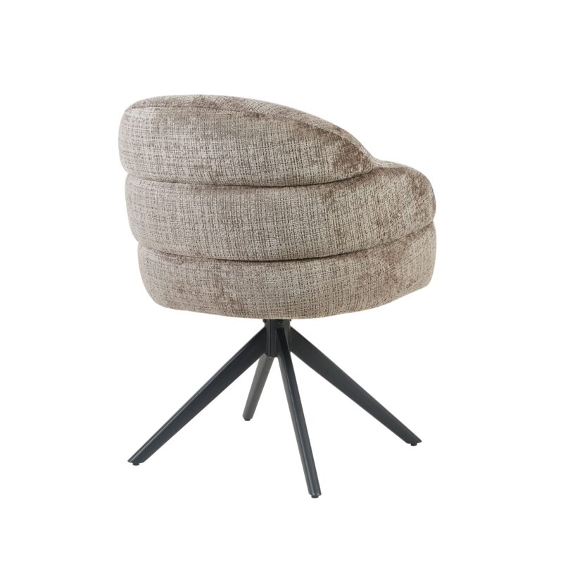 Eetkamerstoel Bella | Clay | Poot Black | Met armleuning