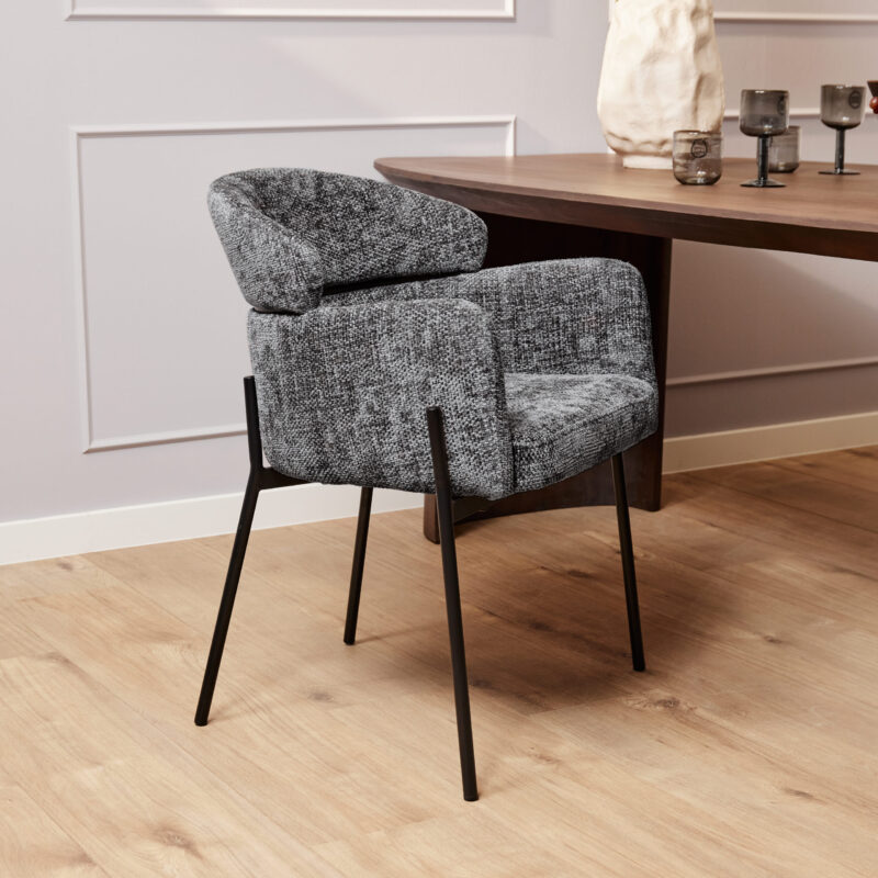 Eetkamerstoel Otis | Grey | Met armleuning