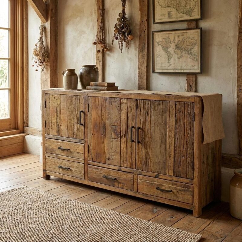 Brent Dressoir 160cm | Oud hout