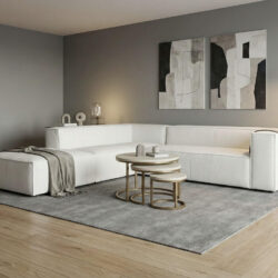 Hoekbank Summer van het Anker in sterk toledo leder wit