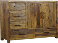 Brent Dressoir 120cm | Oud hout