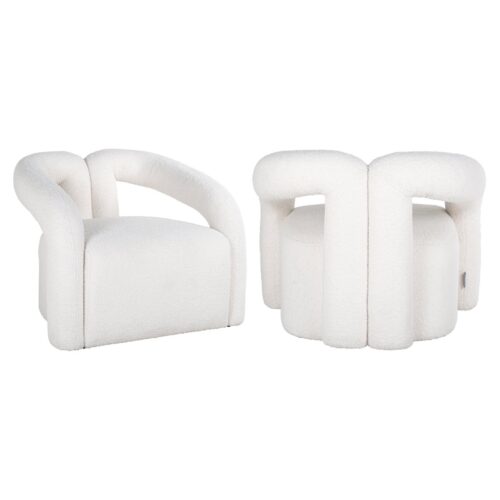 211559-S4596_WHITE_FURRY-00 Lounge stoel Dana white furry