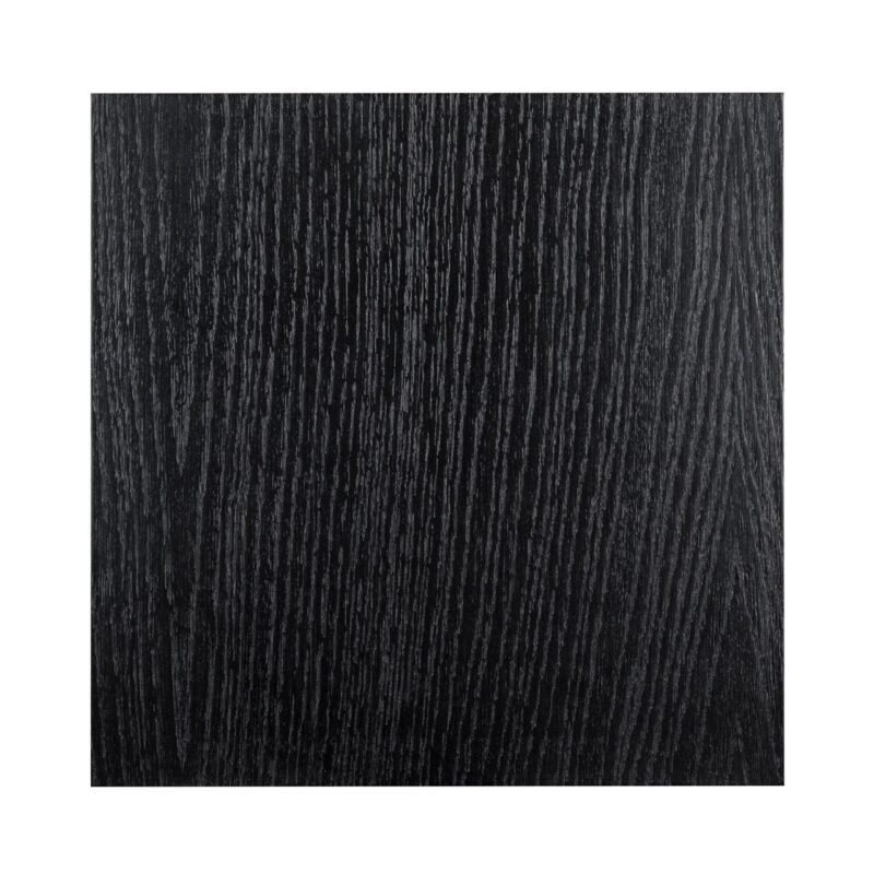 Zwart houten meubelstuk met natuurlijke houtnerven, perfect voor moderne interieurstijl.
