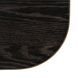 Elegante donkerhouten tafel met subtiele houtstructuur, mooi afgewerkt, perfect voor modern interieur.