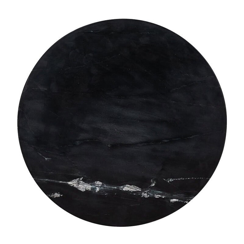 7573-4 Massieve zwarte marmeren tafelblad, luxe en tijdloos design, geschikt voor moderne woonkamers en eettafels. Perfect voor een stijlvolle uitstraling in elk interieur.