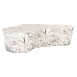 7784-1 Buiten salontafel Rockyard white marble look