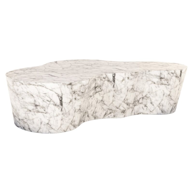 7784-1 Buiten salontafel Rockyard white marble look