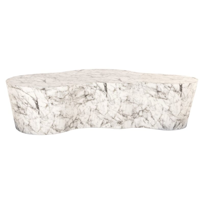 7784-2 Buiten salontafel Rockyard white marble look