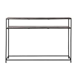 Robuuste industriele schoenenkast met zwart metalen frame en houten planken, ideaal voor organizeer en decoreren in een modern interieur.