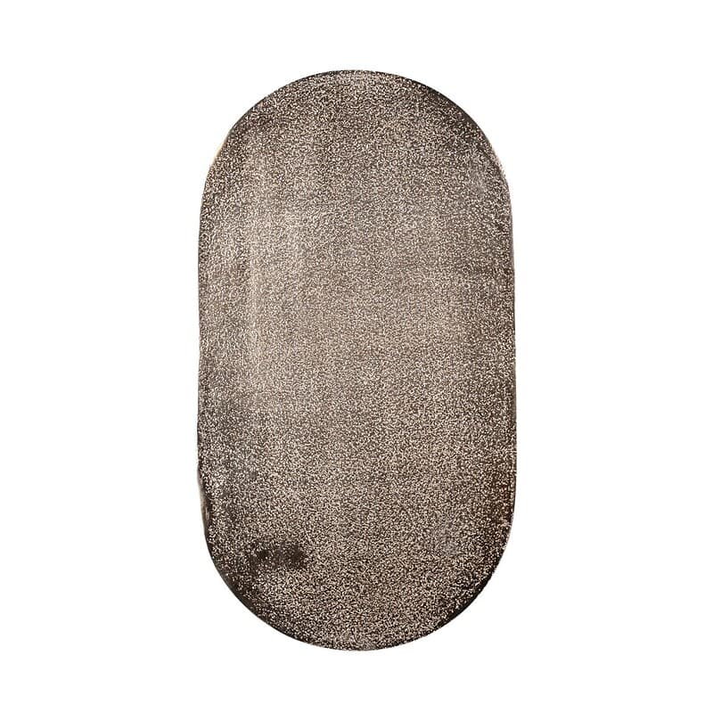 Vintage hangmat met bruine en witte patronen, perfect voor tuin of terras.