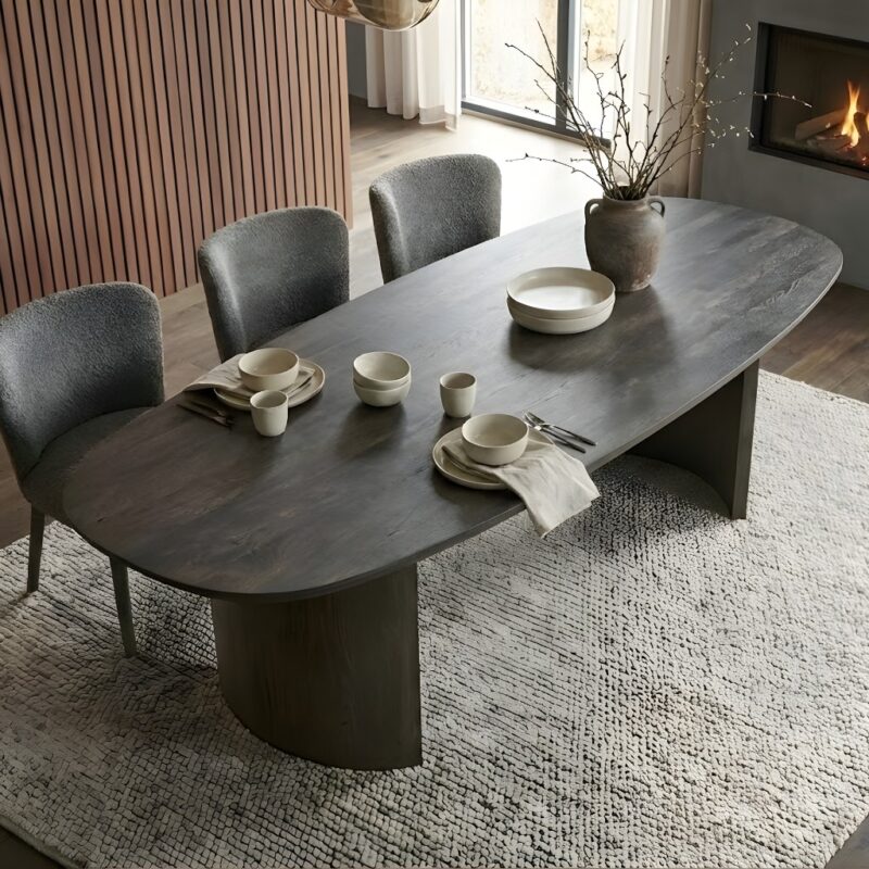 Eettafel Nout massief eiken leverbaar in erg veel verschillende kleuren