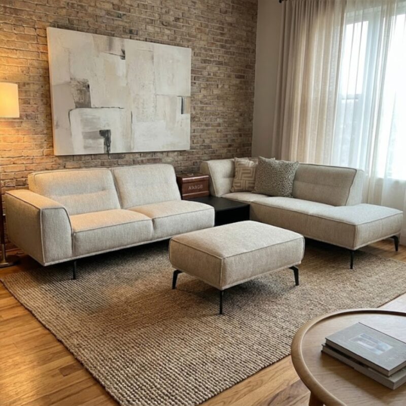 Hoekbank Stratos met tafeltje van het anker meubelindustrie