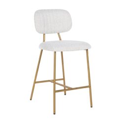 Counterstoel Xenia white bouclé (Set of 2)