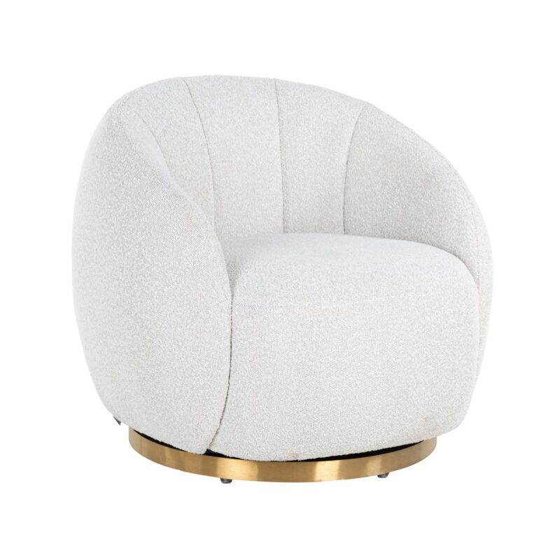 S4530_WHITE_BOUCLE-1 Lounge stoel Jago white bouclé swivel