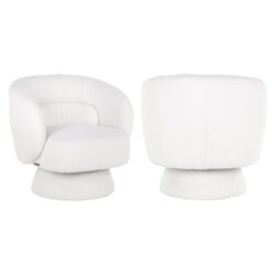 S4565_WHITE_FURRY_0 Lounge stoel Senna white furry swivel