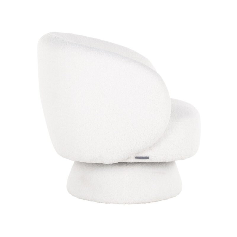 S4565_WHITE_FURRY_2 Lounge stoel Senna white furry swivel