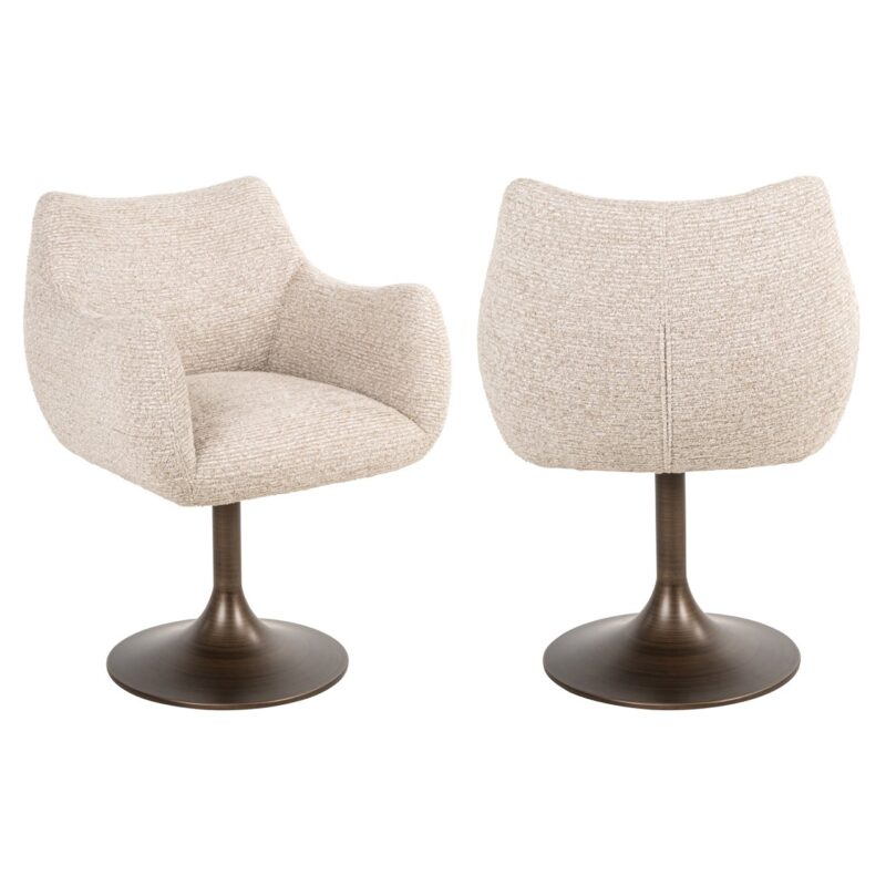 Eetkamerstoel Aldo natural linear swivel