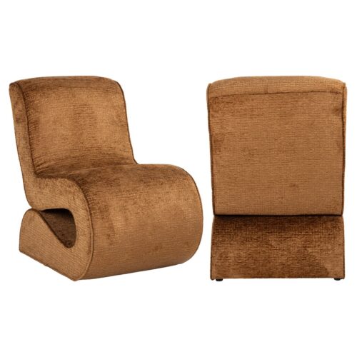 S4732_COGNAC_FUSION_0 Lounge stoel Frankie cognac fusion