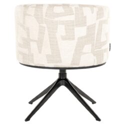 Eetkamerstoel Cheyenne beige graffic swivel