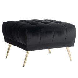 Poef & Voetenbank Huxley anthracite velvet