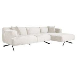 Bank Donovan cream fusion 3-seater + lounge right