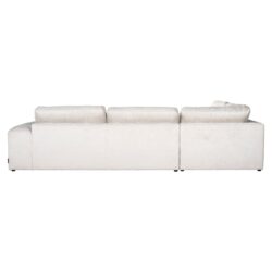 Bank Lund cream fusion 3-seater + ottoman left