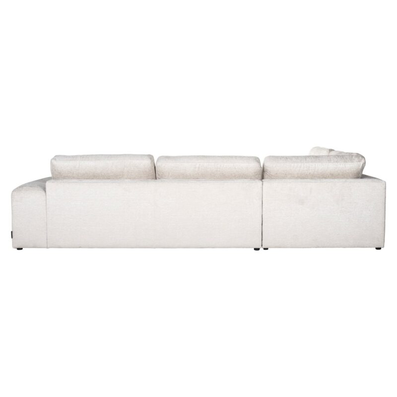 Bank Lund cream fusion 3-seater + ottoman left