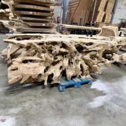 Consoletafel Wortelteak | 250cm | Uniek!