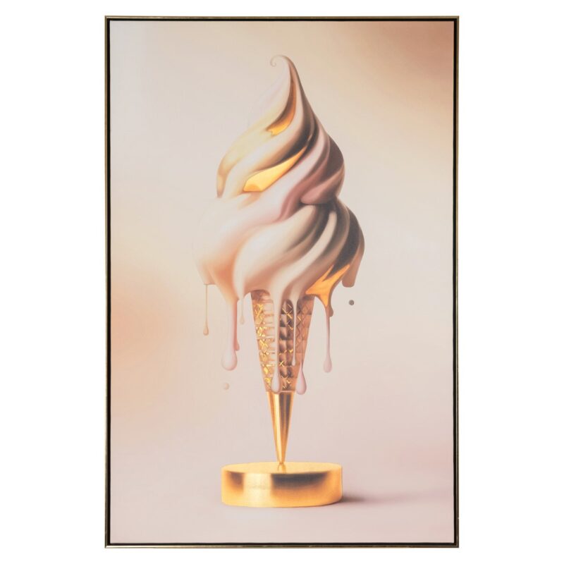 WA-0030-1 Wall art Icecream gold