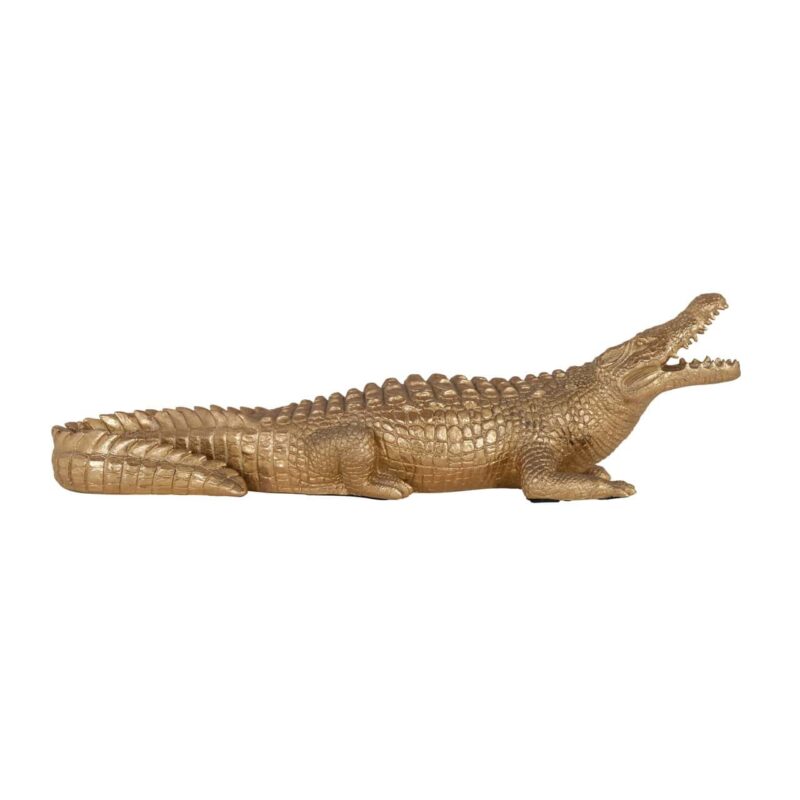 Decoratief object Crocodile gold