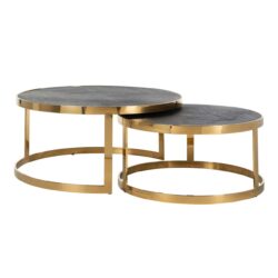 Salontafel Blackbone Gold black rustic (Set of 2)