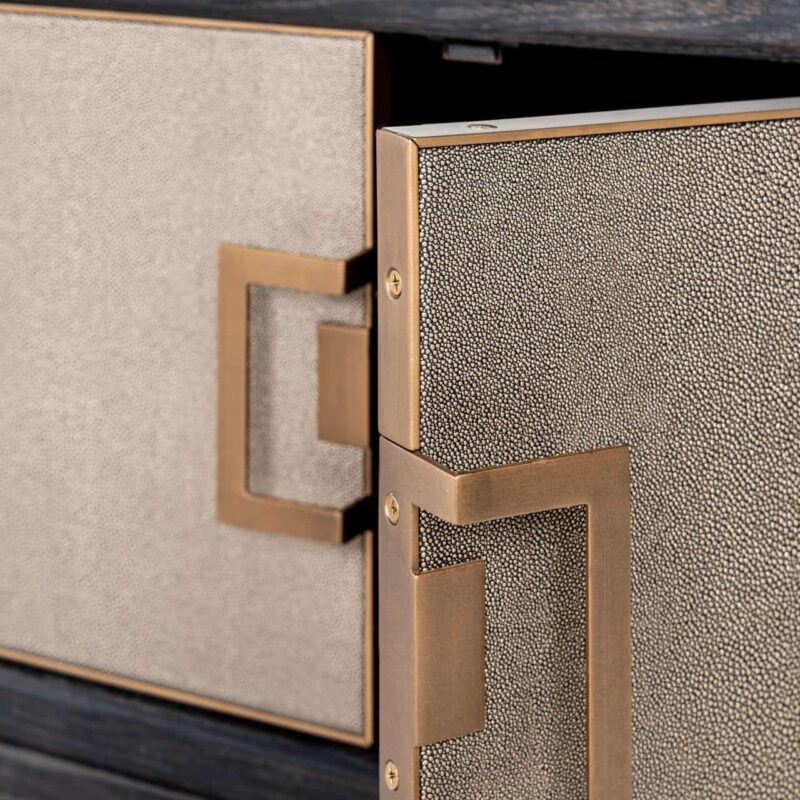 TV-meubel Bloomville brass shagreen