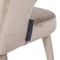 Eetkamerstoel Gia khaki velvet fire retardant