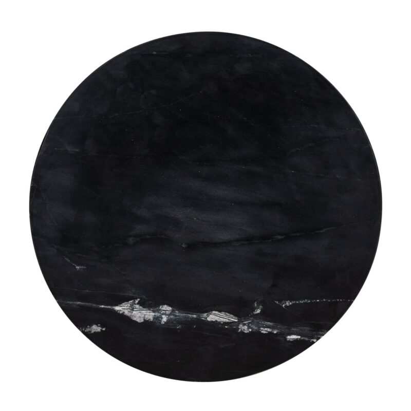 Textuur van messingkleurig blad op bijzettafel Ironville 50Ø