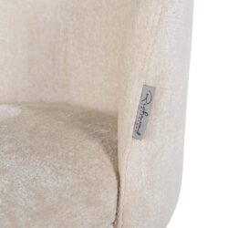Eetkamerstoel Alicia FR white chenille fire retardant