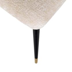 Eetkamerstoel Alicia FR white chenille fire retardant