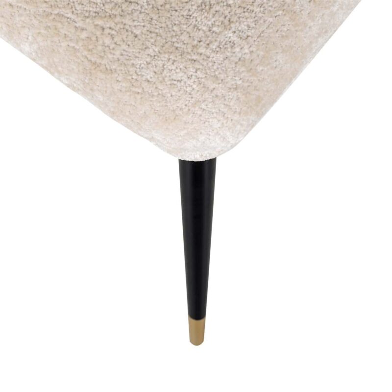 Eetkamerstoel Alicia FR white chenille fire retardant