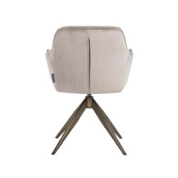 Eetkamerstoel Aline khaki velvet swivel fire retardant
