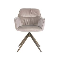 Eetkamerstoel Aline khaki velvet swivel fire retardant