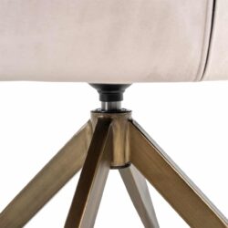 Eetkamerstoel Aline khaki velvet swivel fire retardant